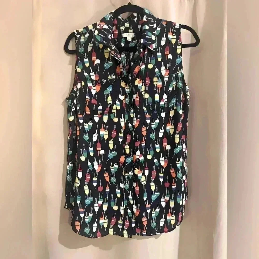 Women’s Decorative Talbots Button Up Blouse